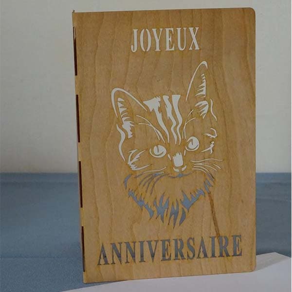Lot de 10: Carte d'anniversaire chat meowppy anniversaire