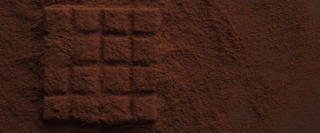 tablette de chocolat transformé en poudre