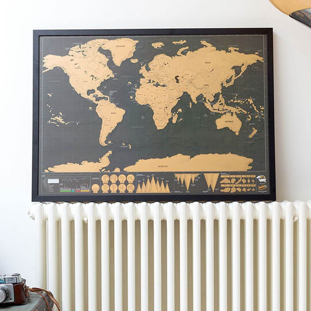 Scratch map carte du monde à gratter version premium