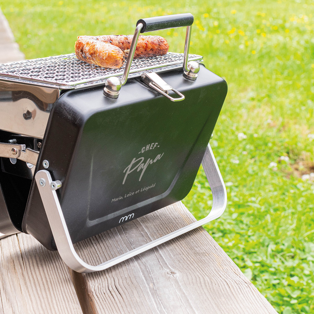 Petit barbecue portable personnalisé pour papa