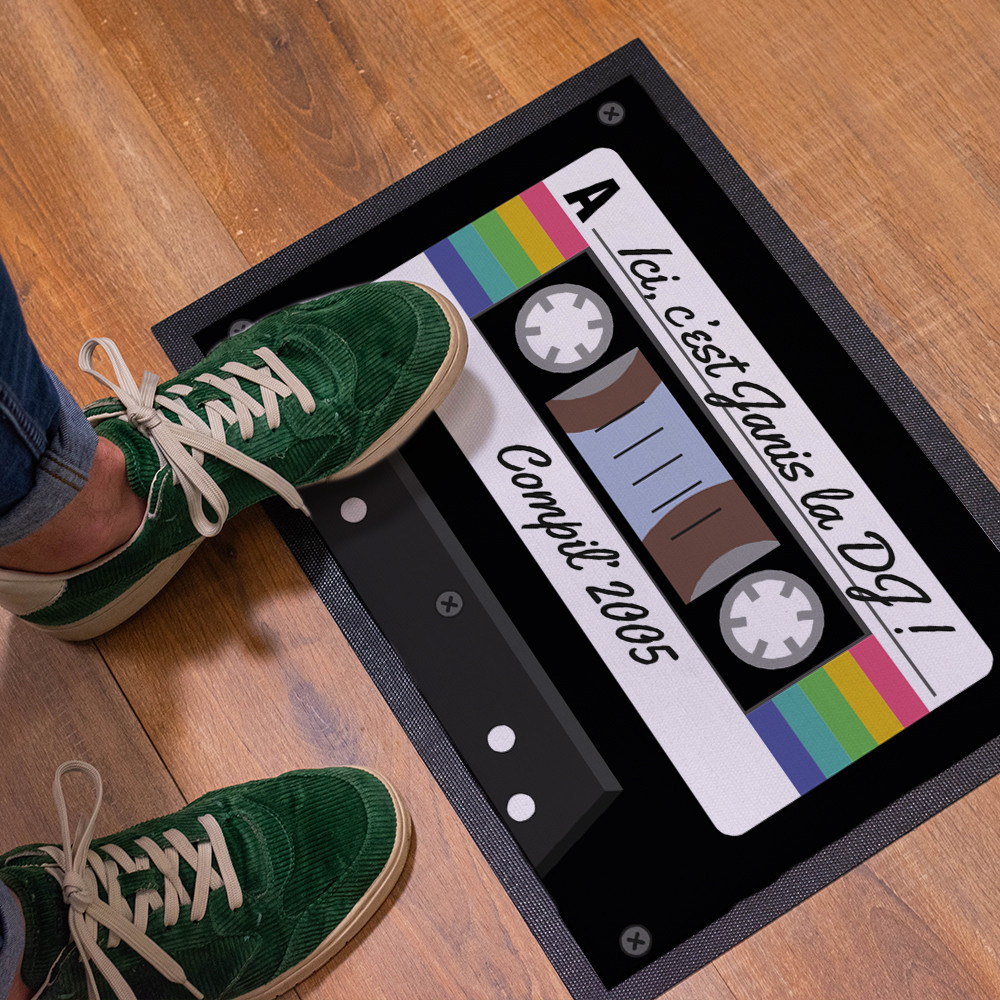 Paillasson vinyle musique personnalisé cadeau mélomane