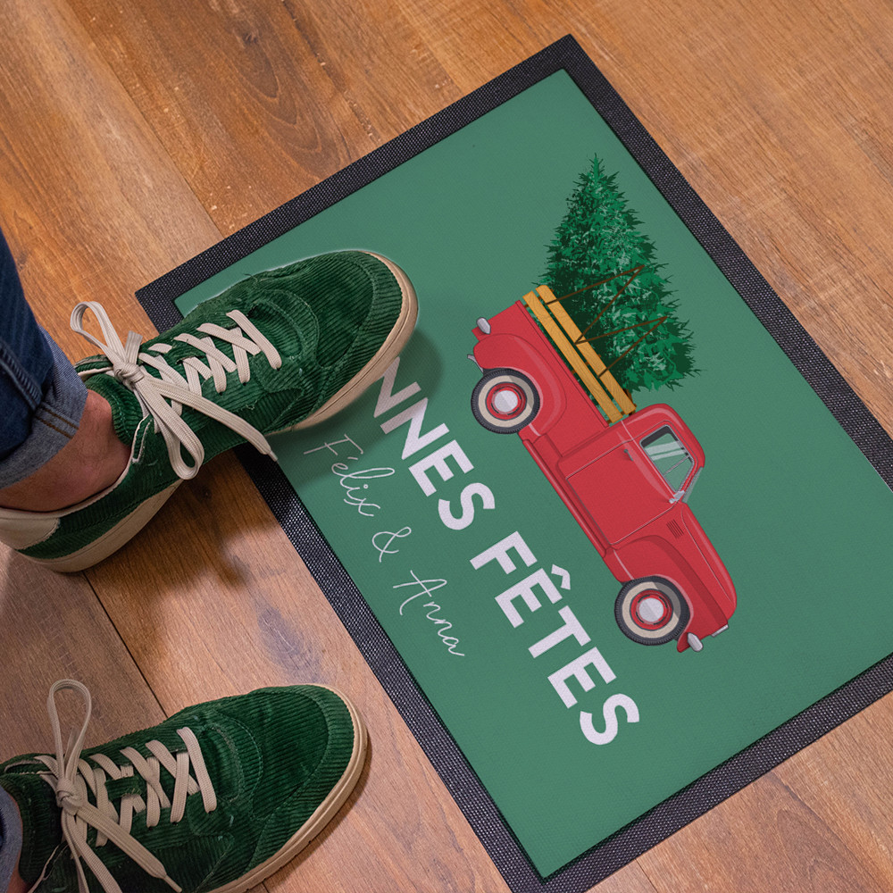 Paillasson de Noël personnalisé cadeau maison original